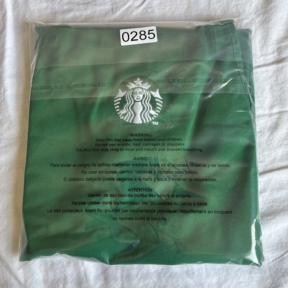 Starbucks Employee Uniform Apron Green Embroidered Coffee Shop Barista - Picture 10 of 10